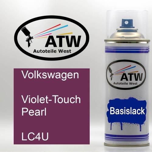 Volkswagen, Violet-Touch Pearl, LC4U: 400ml Sprühdose, von ATW Autoteile West.